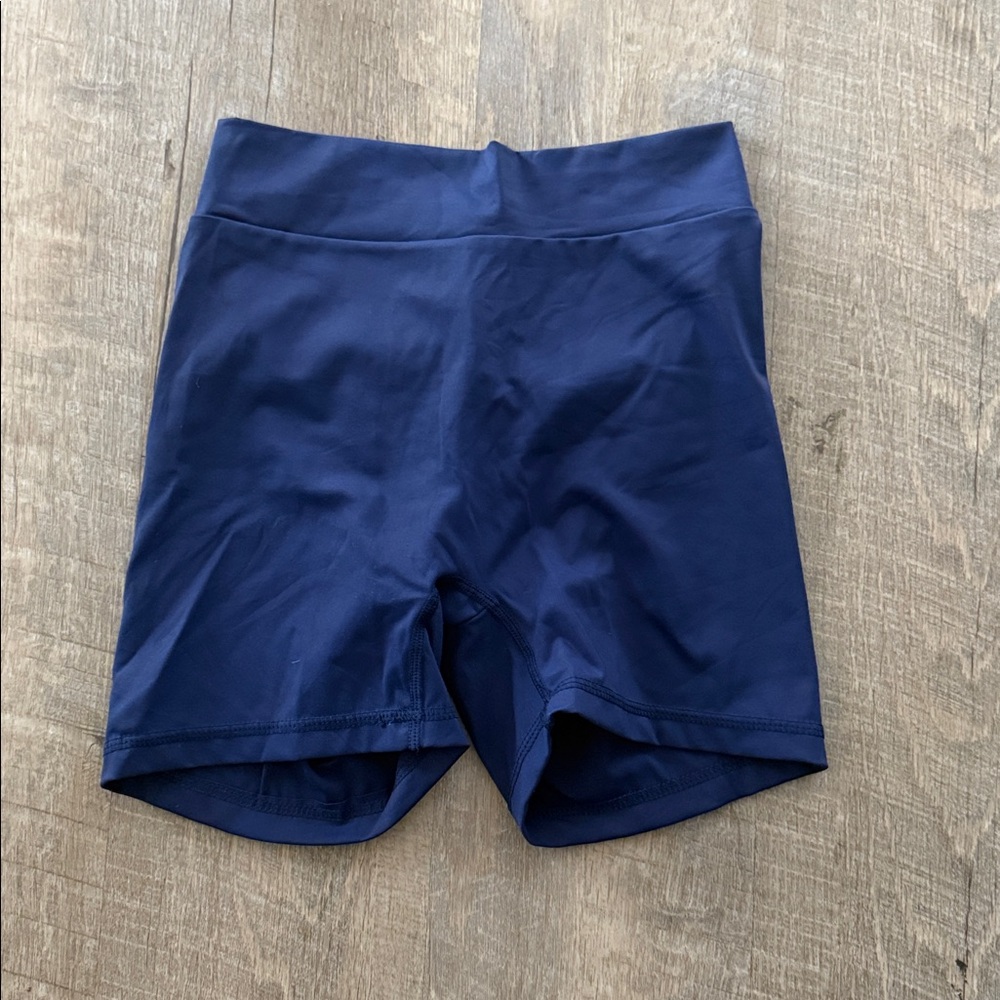 Navy Blue Butt Scrunched Athletic Shorts